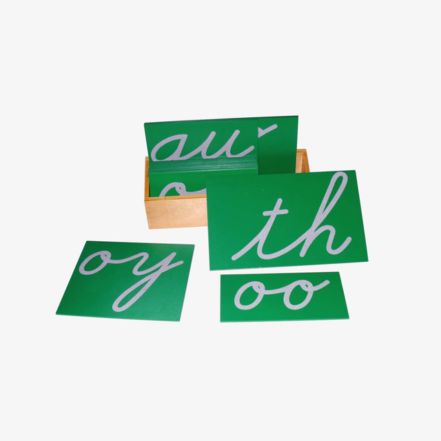 Double Sandpaper Letters With Box: Cursive