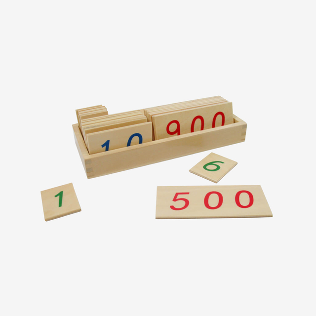 Wooden Number Cards: Small 1-1000
