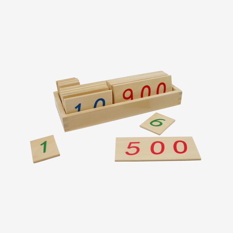 Wooden Number Cards: Small 1-1000