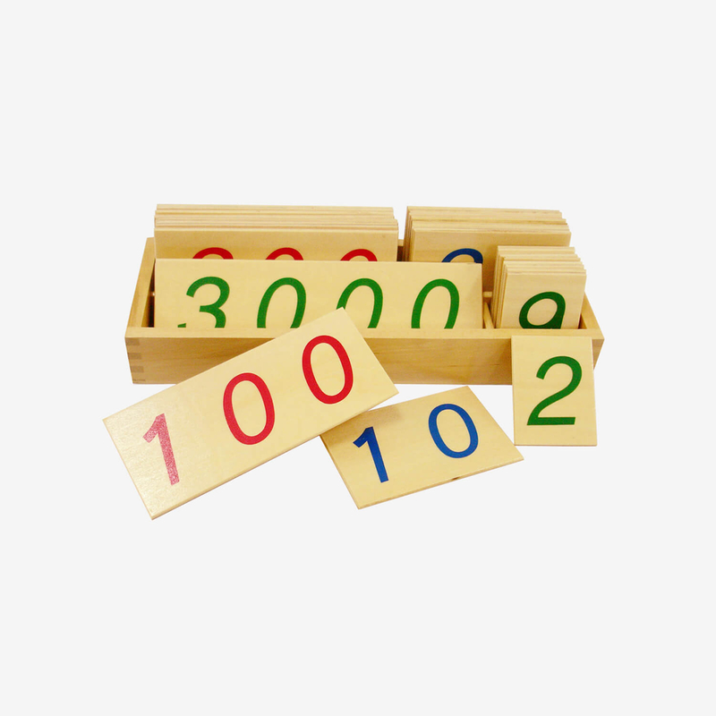 Wooden Number Cards: Lager 1-3000