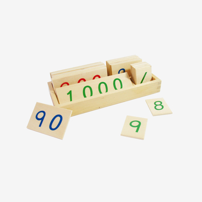 Wooden Number Cards: Small 1-3000