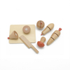 wooden fruit vegetable food cutting toy