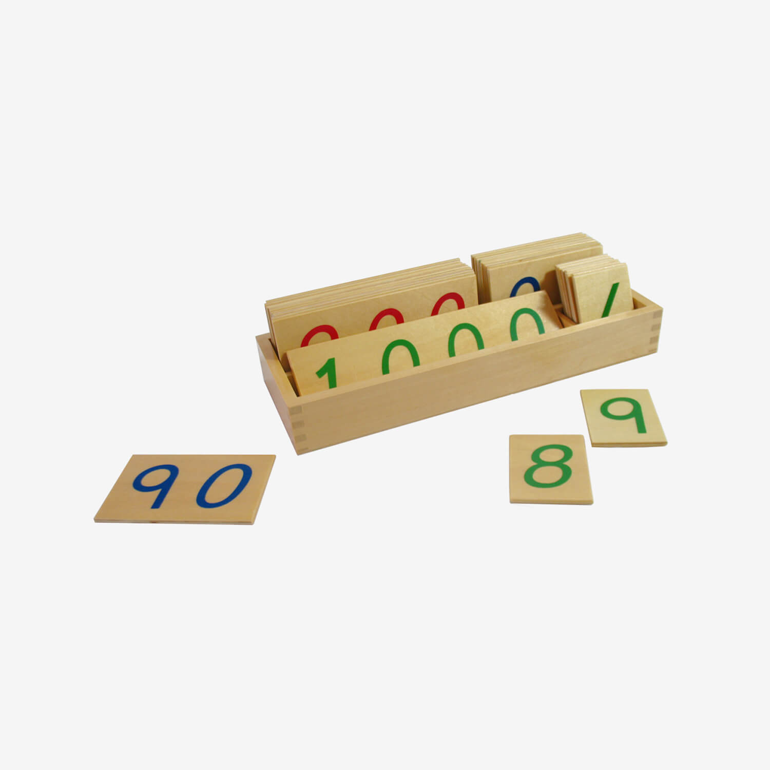 Wooden Number Cards: Large 1-1000