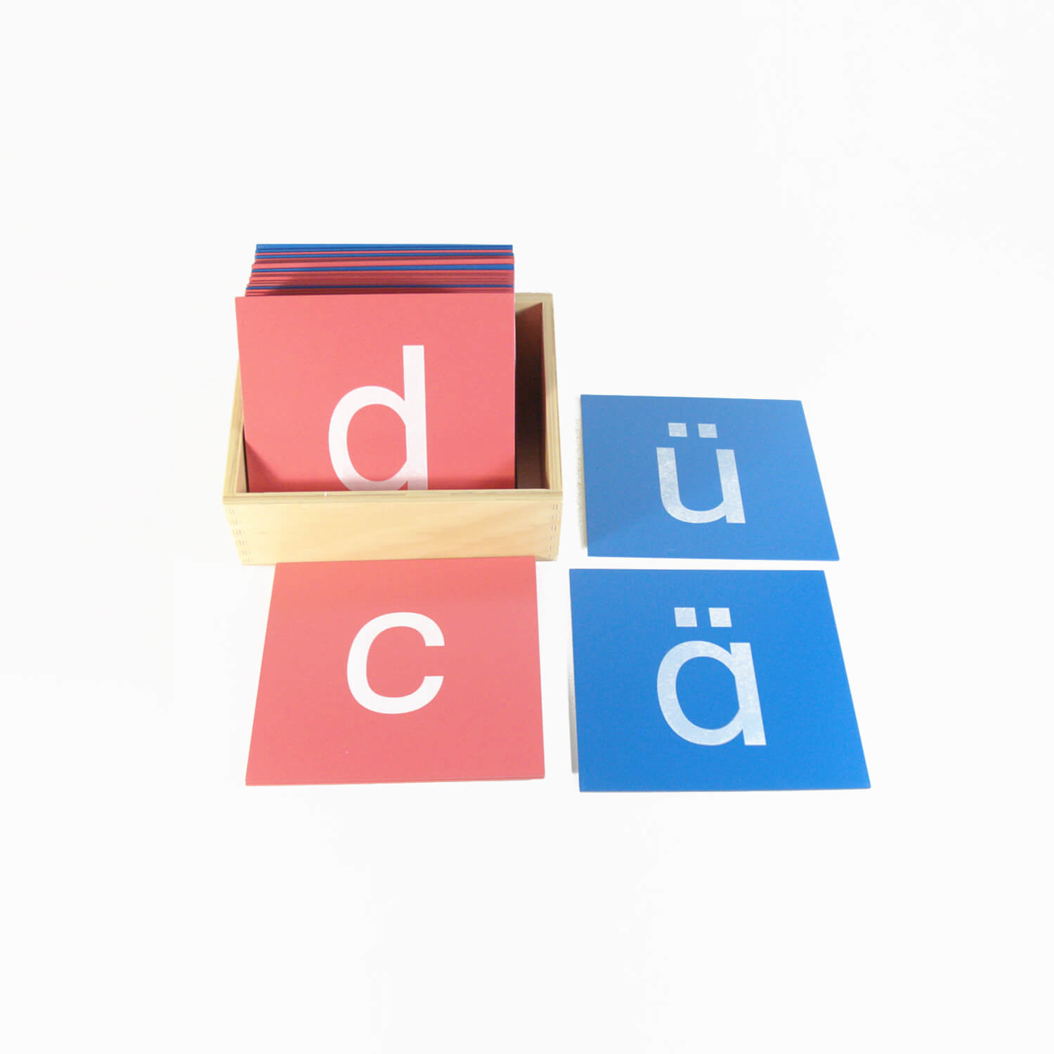 Sandpaper Letters With Box: Lower Case Print (German Version)