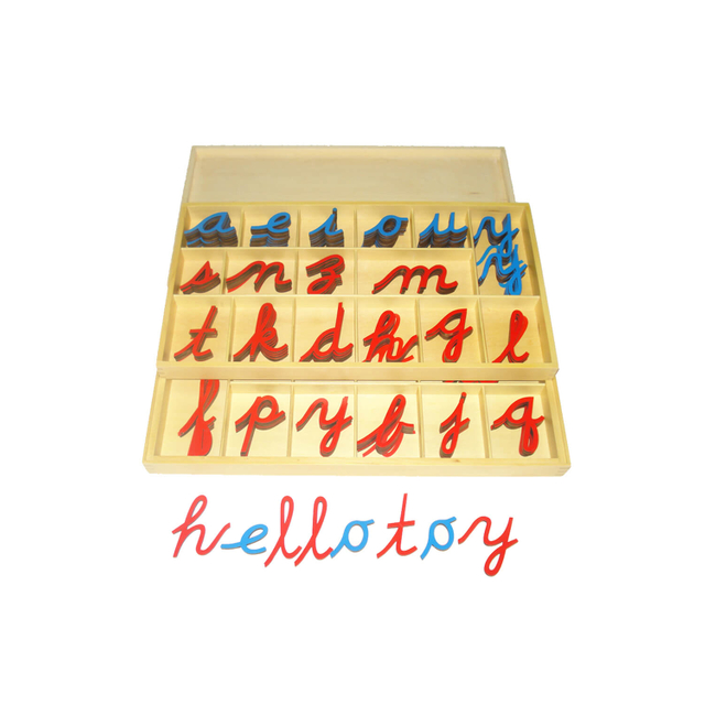 Large Movable Alphabet With Box: Cursive